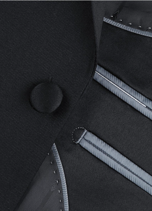 Raphael Solid Black Classic Fit Two Button Notch Lapel Tuxedo Suit