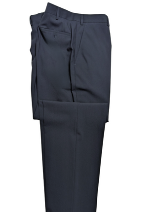 Armani Collezioni Navy Tonal Pinstriped Notch Lapel 2-Button Wool Stretch Suit - 48R