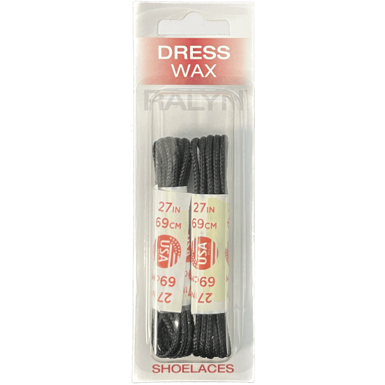 Ralyn Black Dress Shoelaces Waxed (Pair) 27" The Suit Depot