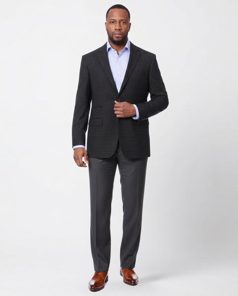 Shop Prontomoda Black 100% Wool Blazer | The Suit Depot