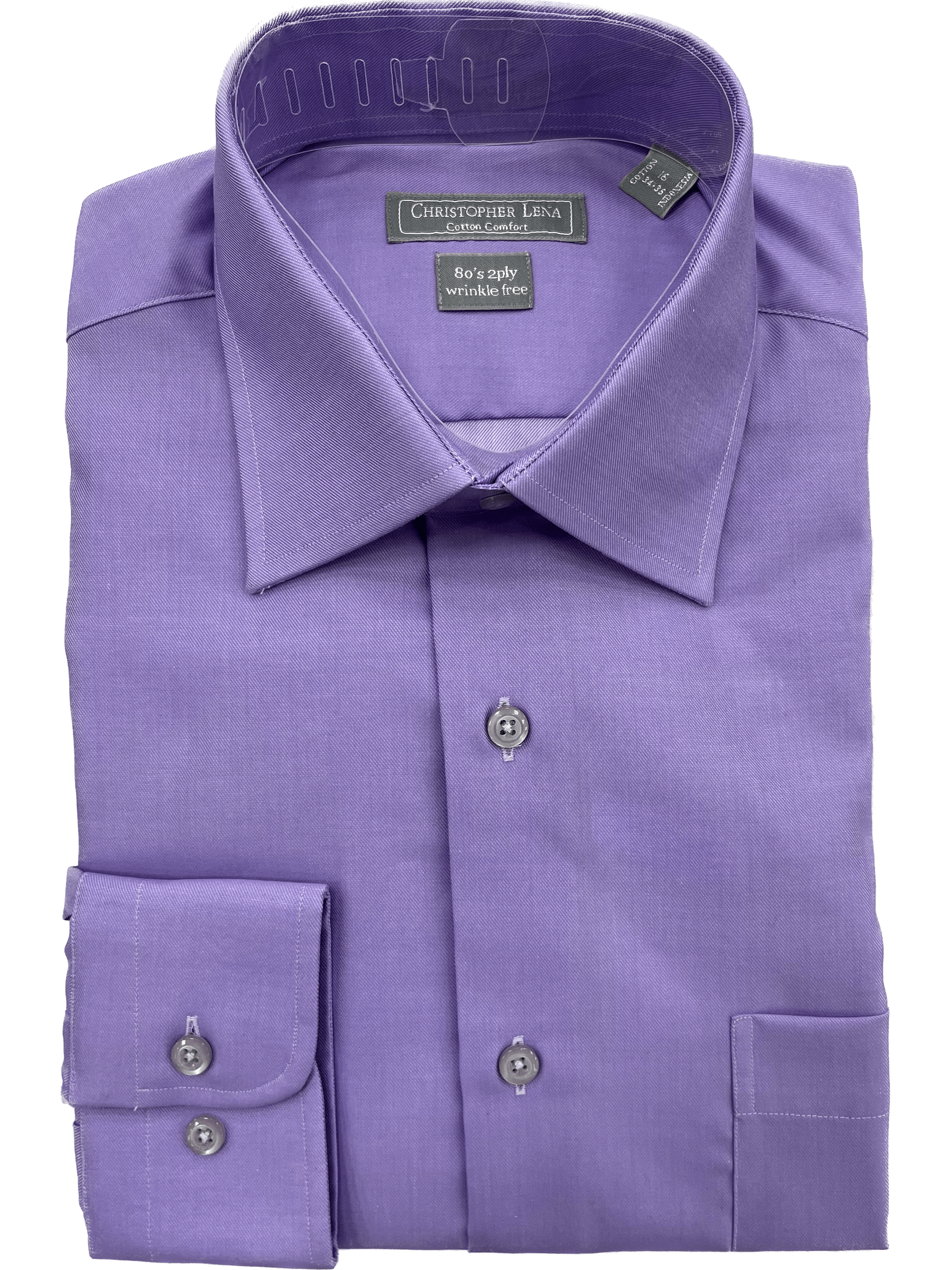 christopher lena dress shirts CHRISTOPHER LENA: Slim Fit Men's Dress Shirt- Blue 14.5 / 2/3 / Blue