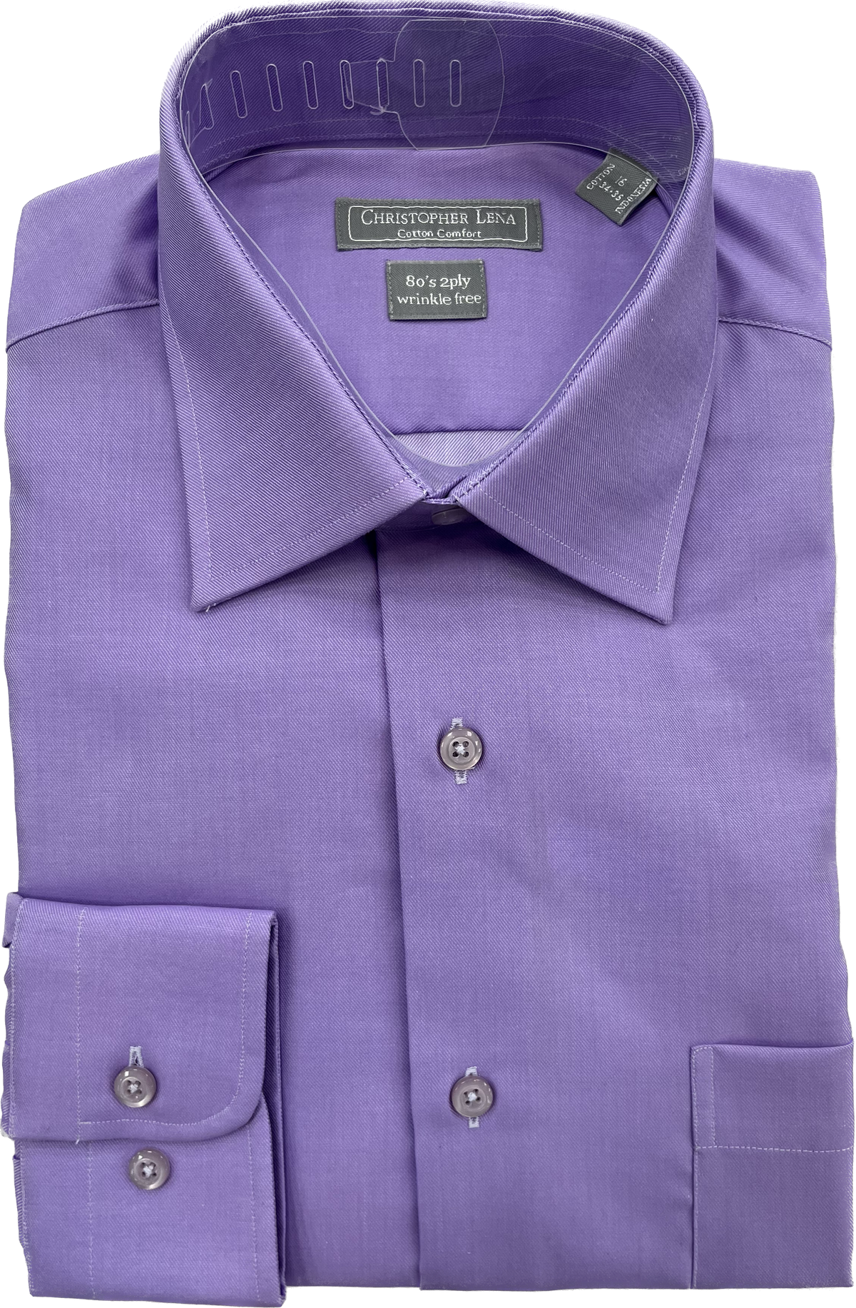 Christopher Lena Lavender Spread Collar Shirt