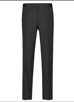 Raphael Solid Black Classic Fit 100% Wool Two Button Notch Lapel Tuxedo Suit