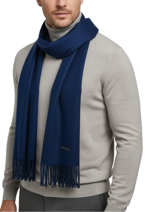 Tovaglia Mens Solid Cashmere Fringe Scarf