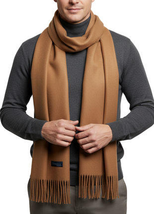 Tovaglia Mens Solid Cashmere Fringe Scarf