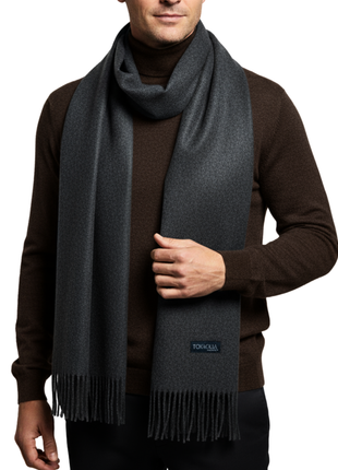 Tovaglia Mens Solid Cashmere Fringe Scarf