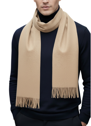Tovaglia Mens Solid Cashmere Fringe Scarf
