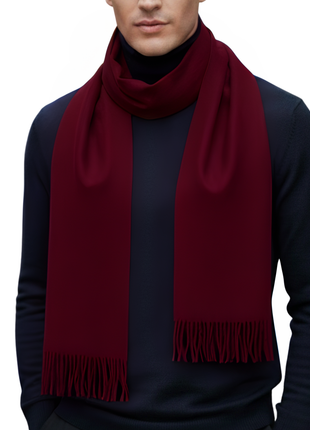 Tovaglia Mens Solid Cashmere Fringe Scarf