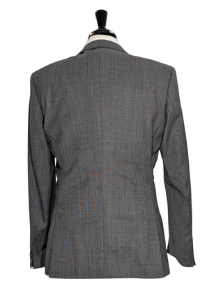 Hugo Boss Mens 44R Gray Weave 100% Wool Slim Fit 2 Piece Suit