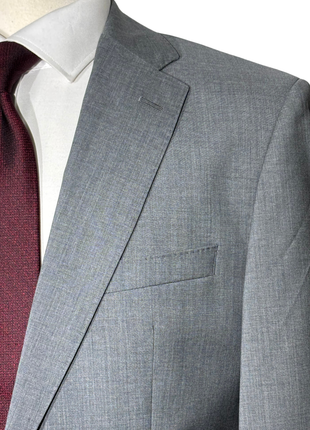 Hugo Boss Modern Fit Stretch Light Gray Solid Two Button Notch Lapel Wool Suit