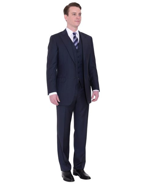 『TSJ SUITS 3P NAVY L』 Shop Canali Blue Wool Suit | The Suit Depot