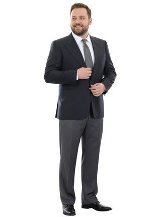 Corneliani 48R 60 Gray Super 130's Wool Morning Tuxedo Suit with Peak Lapels