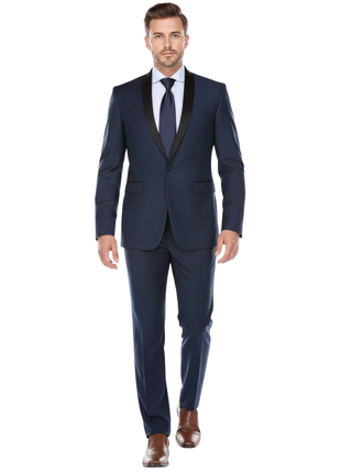 Men's Slim Fit 2-Piece Shawl Lapel Tuxedo Suit