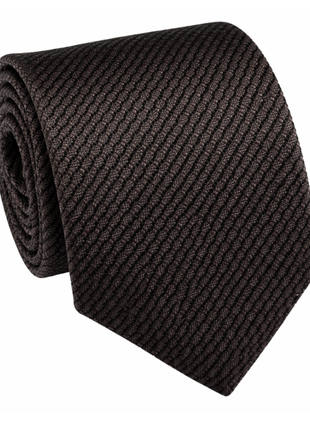 Letteriello Dark Brown Woven Grenadine Silk Neck Tie