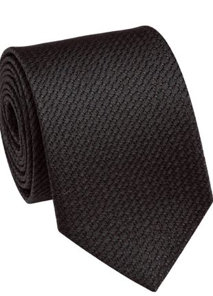 Letteriello Black Woven Grenadine Silk Neck Tie - The Suit Depot