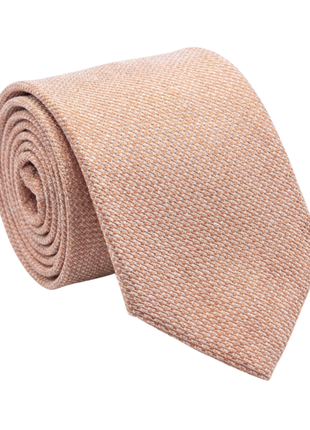 Letteriello Peach Woven Grenadine Silk Neck Tie