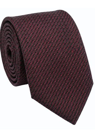 Letteriello Burgundy Woven Grenadine Silk Neck Tie