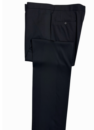 Hugo Boss Solid Black With Satin Peak Lapel Slim Fit Super 100’s Wool 1-Button Tuxedo 40R - The Suit Depot