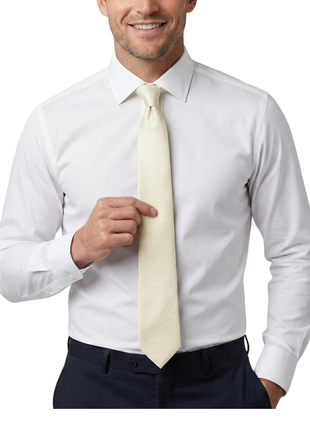 Letteriello Ivory Woven Grenadine Silk Neck Tie