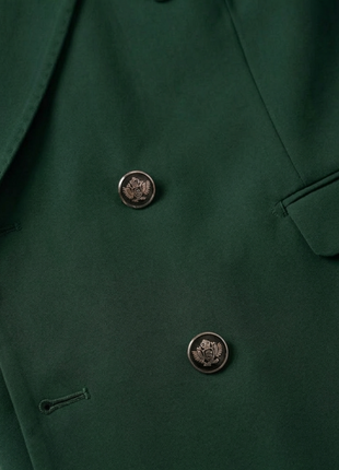 Vitali Solid Hunter Green Classic Fit Peak Lapel Double Breasted Suit