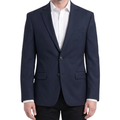 Ralph Lauren Navy Blue Davening Wool Classic Fit Notch Lapel 2-Button Blazer - The Suit Depot