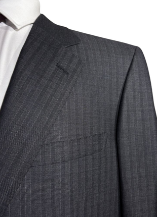 Brioni Mens Charcoal Tonal Micro-Weave Fully-Canvassed Classic Fit 2-Button Wool Silk Blend Suit - 44L