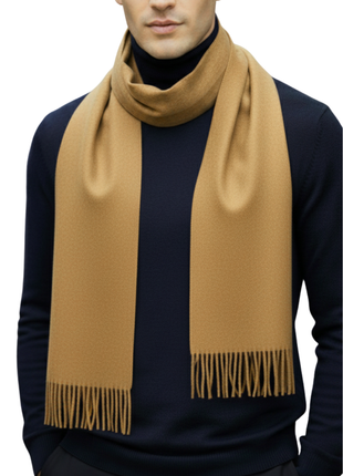 Tovaglia Mens Solid Cashmere Fringe Scarf