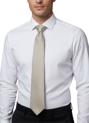 Letteriello Cream Silk Neck Tie