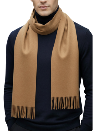 Tovaglia Mens Solid Cashmere Fringe Scarf