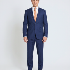 Raphael Regular Fit Solid Blue Two Button Suit - The Suit Depot