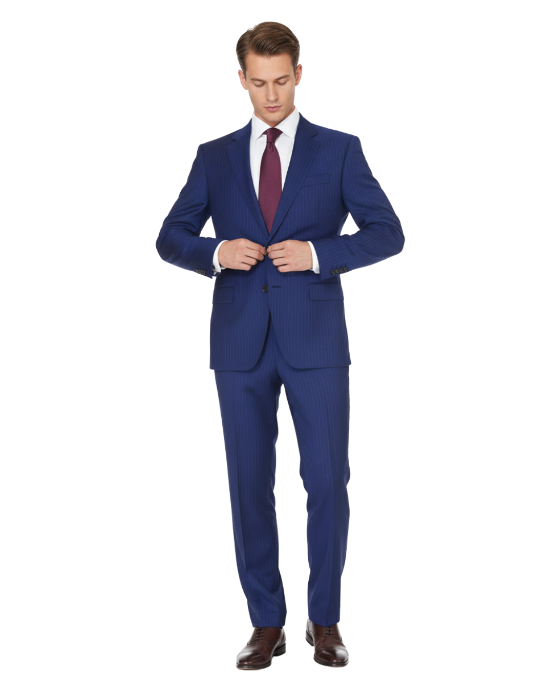 Armani Collezioni G-Line 42L Blue Pinstripe 100% Wool Slim Fit 2 Armani Collezioni G-Line 42L Blue Pinstripe 100% Wool Slim Fit 2