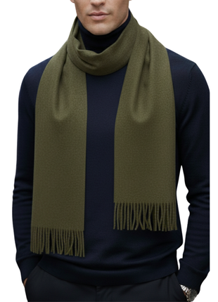 Tovaglia Mens Solid Cashmere Fringe Scarf