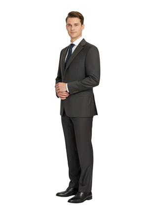 Canali Brown Micro Check 100% Wool Suit 50R