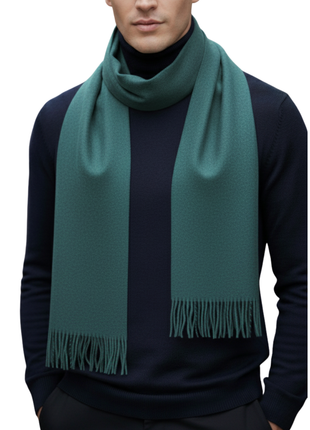 Tovaglia Mens Solid Cashmere Fringe Scarf