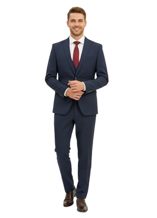 Canali 1934 Men's Dark Blue 3-piece 100% Wool Suit 36R