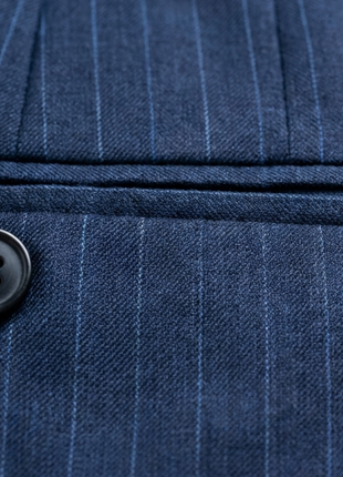 Centrion Mens Navy Pinstripe Classic Fit Wool Dress Pants