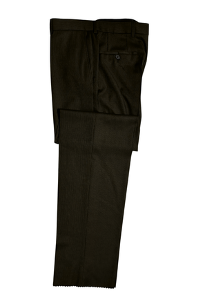Hugo Boss Mens Black Tonal Pinstriped Notch Lapels Classic Fit 2 Button Super 110s Wool Suit - 38S