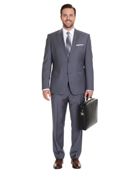 Shop HUGO BOSS Gray 100% Wool Suit | The Suit Depot
