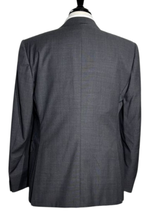Corneliani Mens Charcoal Textured Fully-Canvassed Notch Lapels Classic Fit 2 Button Wool Suit - 42R - The Suit Depot