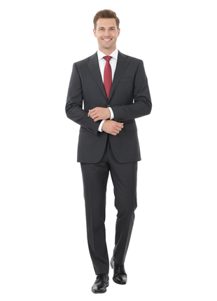 Canali 1934 Mens 40R Drop 7 Charcoal Gray 100% Wool Modern Fit 2 Piece Suit