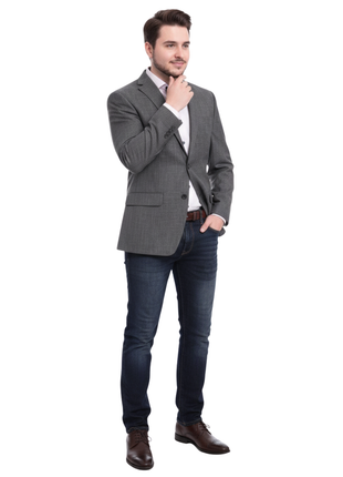 Mens Michael Kors Classic Fit Solid Gray Two Button Blazer Sportcoat Jacket