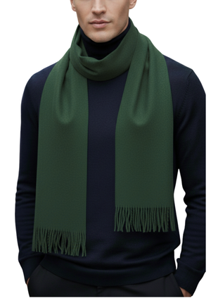 Tovaglia Mens Solid Cashmere Fringe Scarf