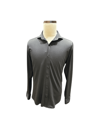 Enzo Liberti Mens Navy Blue Modern Fit 100% Cotton Jersey Dress Shirt