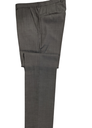 Hugo Boss Mens Taupe Textured Notch Lapels Classic Fit 2 Button Wool Suit - 40R