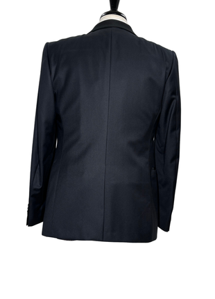 Corneliani Mens Black Textured Fully-Canvassed Shawl Lapel Classic Fit 3-Piece Wool Tuxedo - 40R