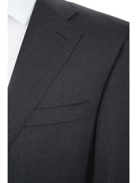 Thumbnail for Canali 1934 Mens Solid Charcoal Gray 44L Drop 7 100% Wool 2 Piece Suit