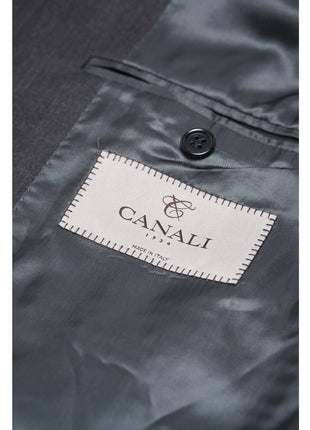 Canali 1934 Mens Solid Charcoal Gray 44L Drop 7 100% Wool 2 Piece Suit