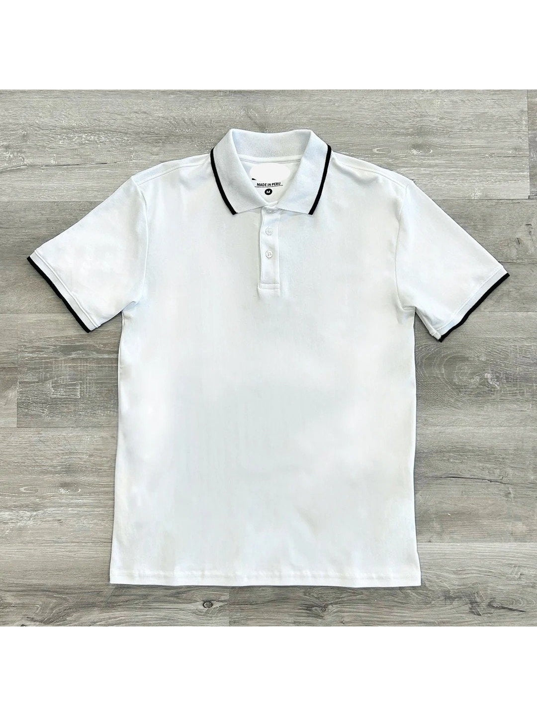 Briani Uomo Polo Blanco De Manga Corta 100% Algodón Hombre