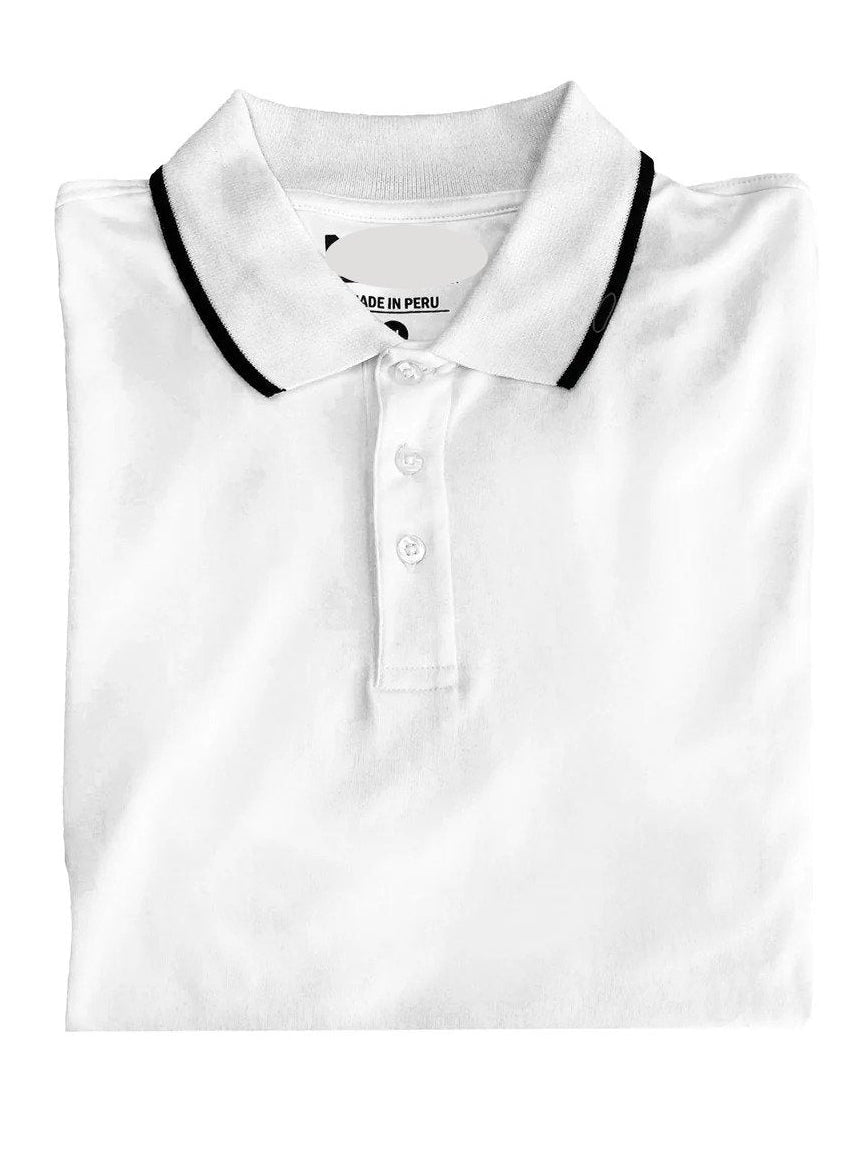 Briani Uomo Polo Blanco De Manga Corta 100% Algodón Hombre