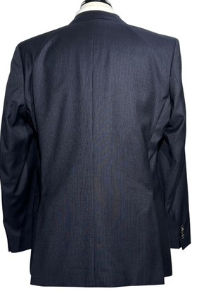 Hugo Boss Mens Charcoal Pinstripe Notch Lapels Classic Fit 2 Button Wool Suit - 40R